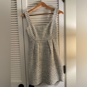 Vintage Milly of New York tweed dress in cream and gold sz 2